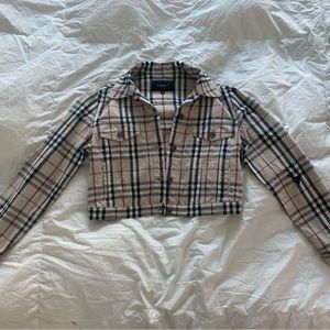 Distressed Authentic Burberry Denim Jacket